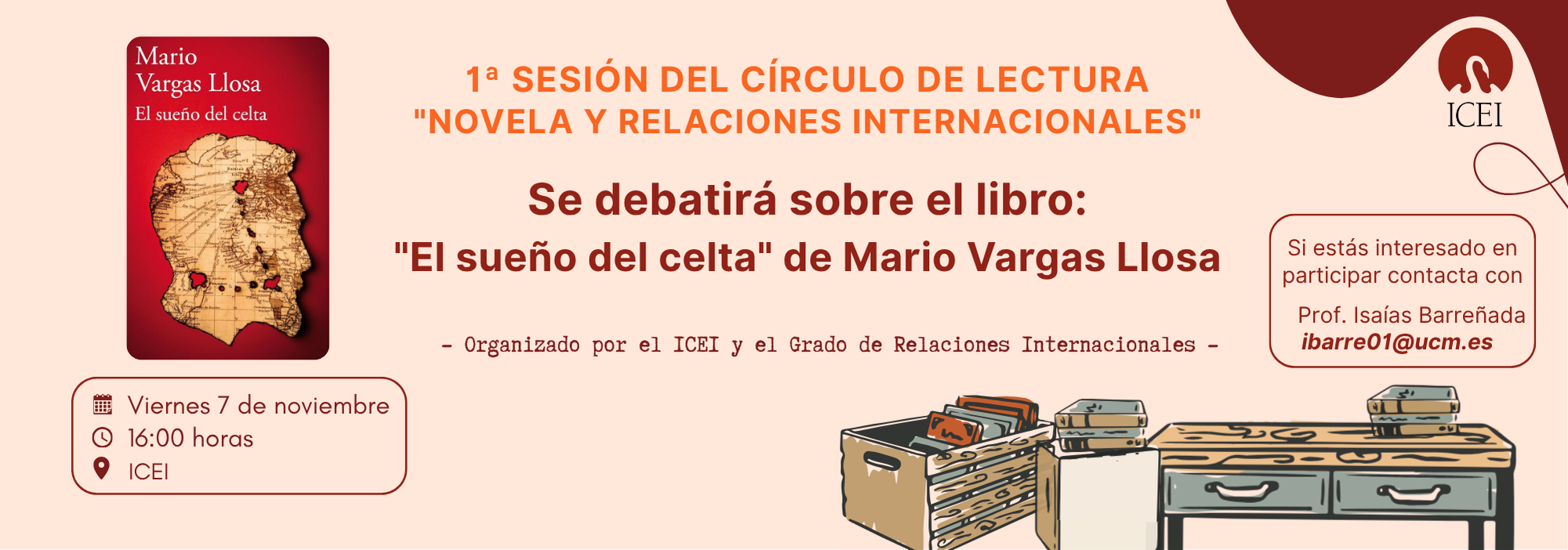 1ª sesión del Círculo de Lectura "Novela y Relaciones Internacionales"